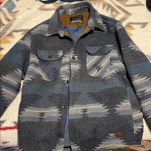 Men's Blue Patterned Jacket Jachs New York. Size Medium